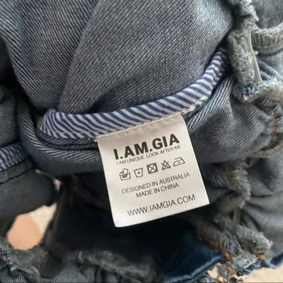 I AM GIA Blue Denim Corset Savannah Strapless Top - Picture 10 of 10